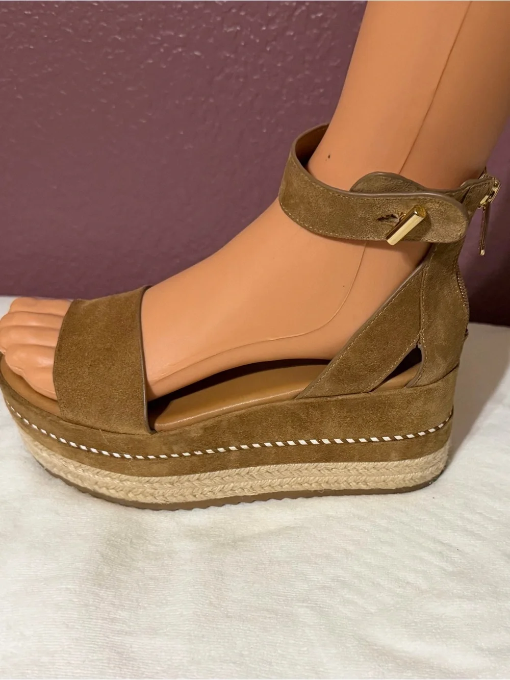 Franco Sarto tan suede
